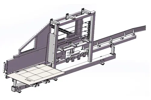 Mobile side folding rack set